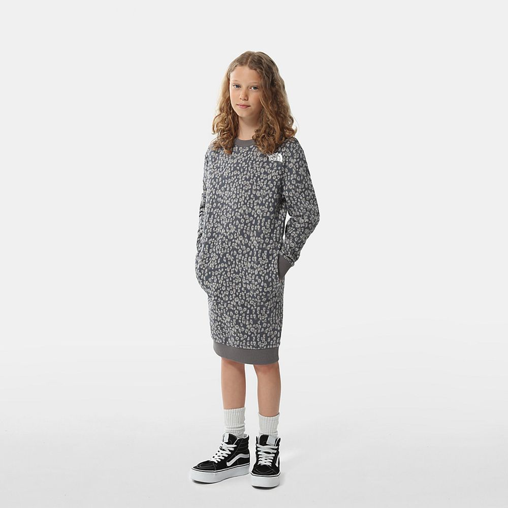 The North Face Dress Girls Australia - The North Face Drew Peak Grey Leopard (EAX-978016)